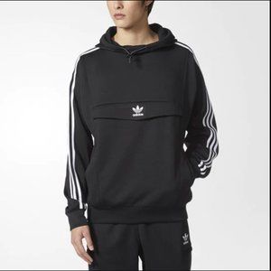 Adidas Originals Men's Retro Anorak Hoodie In Black szL